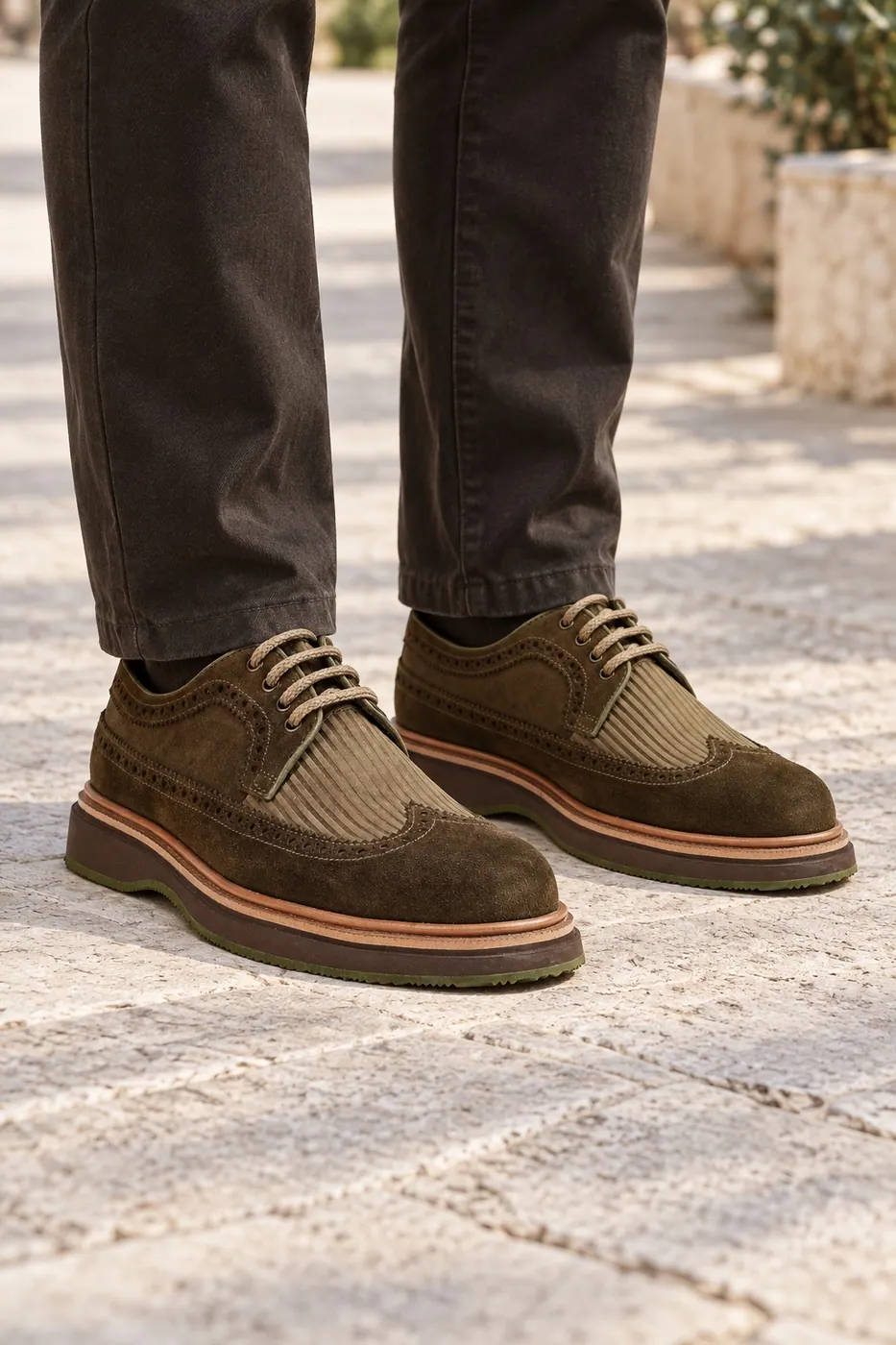 1905 Brogue Ayakkabı — Haki