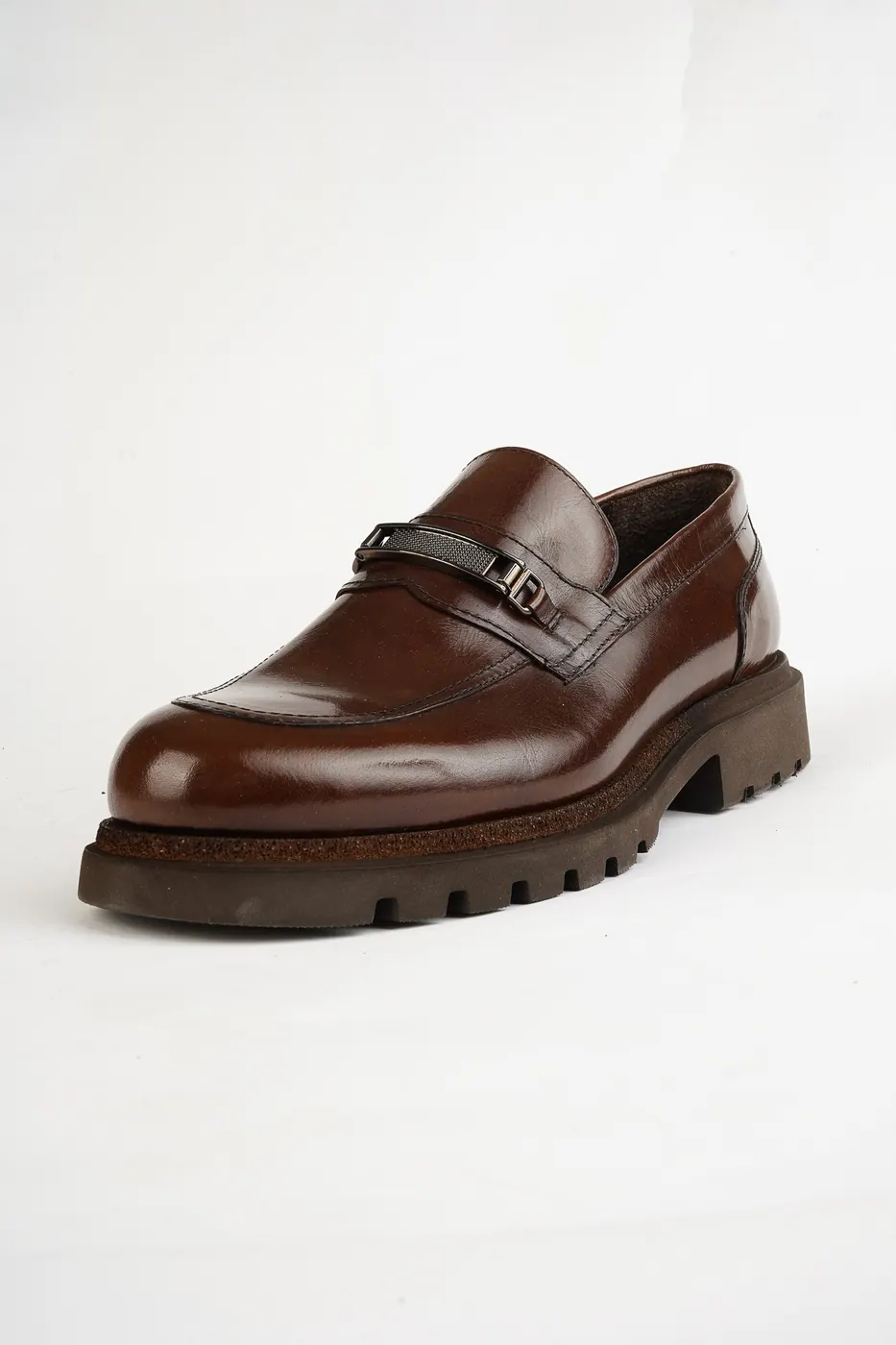 1923 Metal Aksesuarlı Loafer Kahve görsel 3