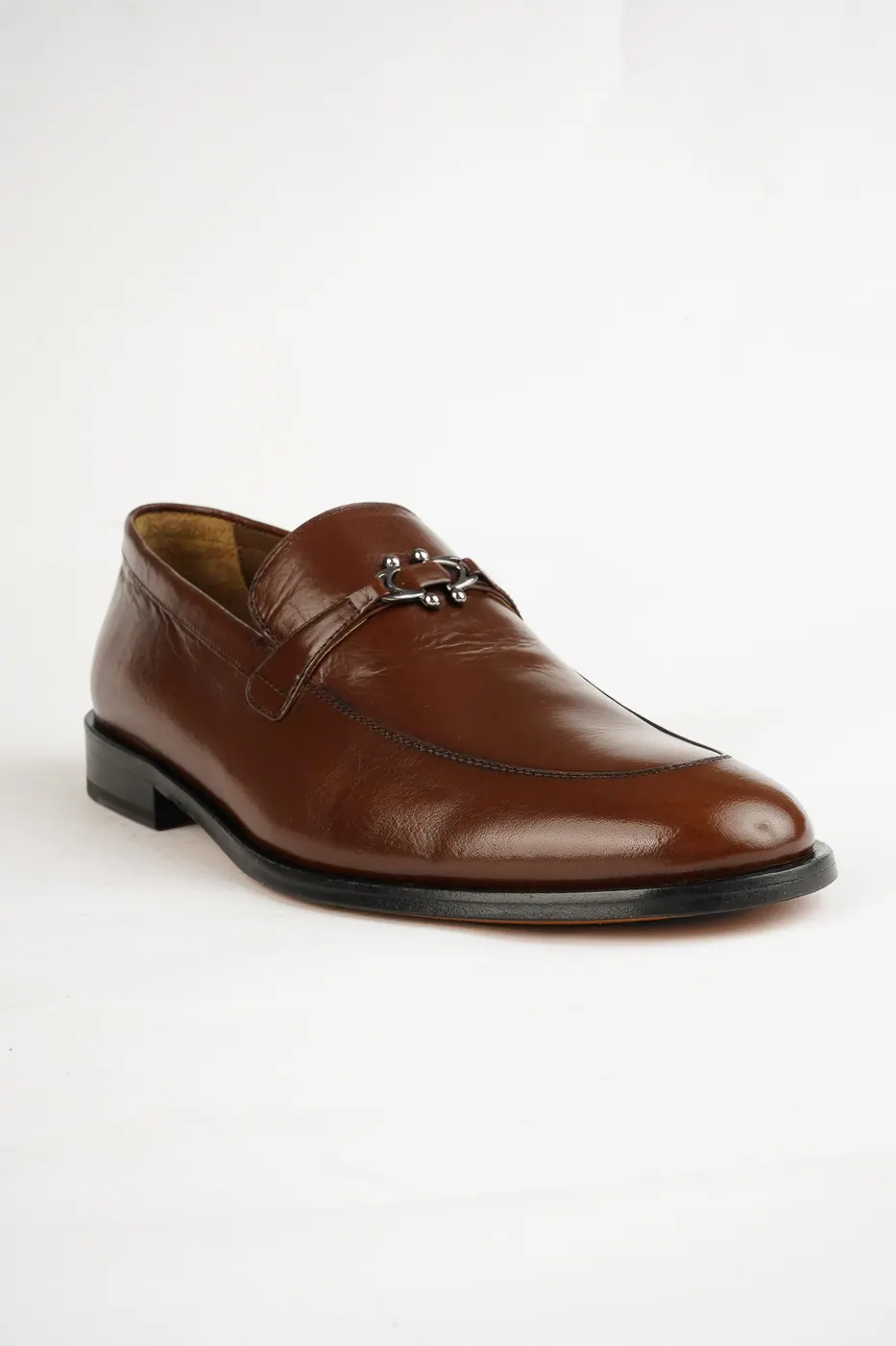 1863 Metal Aksesuarlı Loafer Taba görsel 3