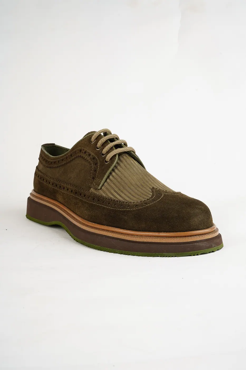 1905 Brogue Ayakkabı Haki görsel 4