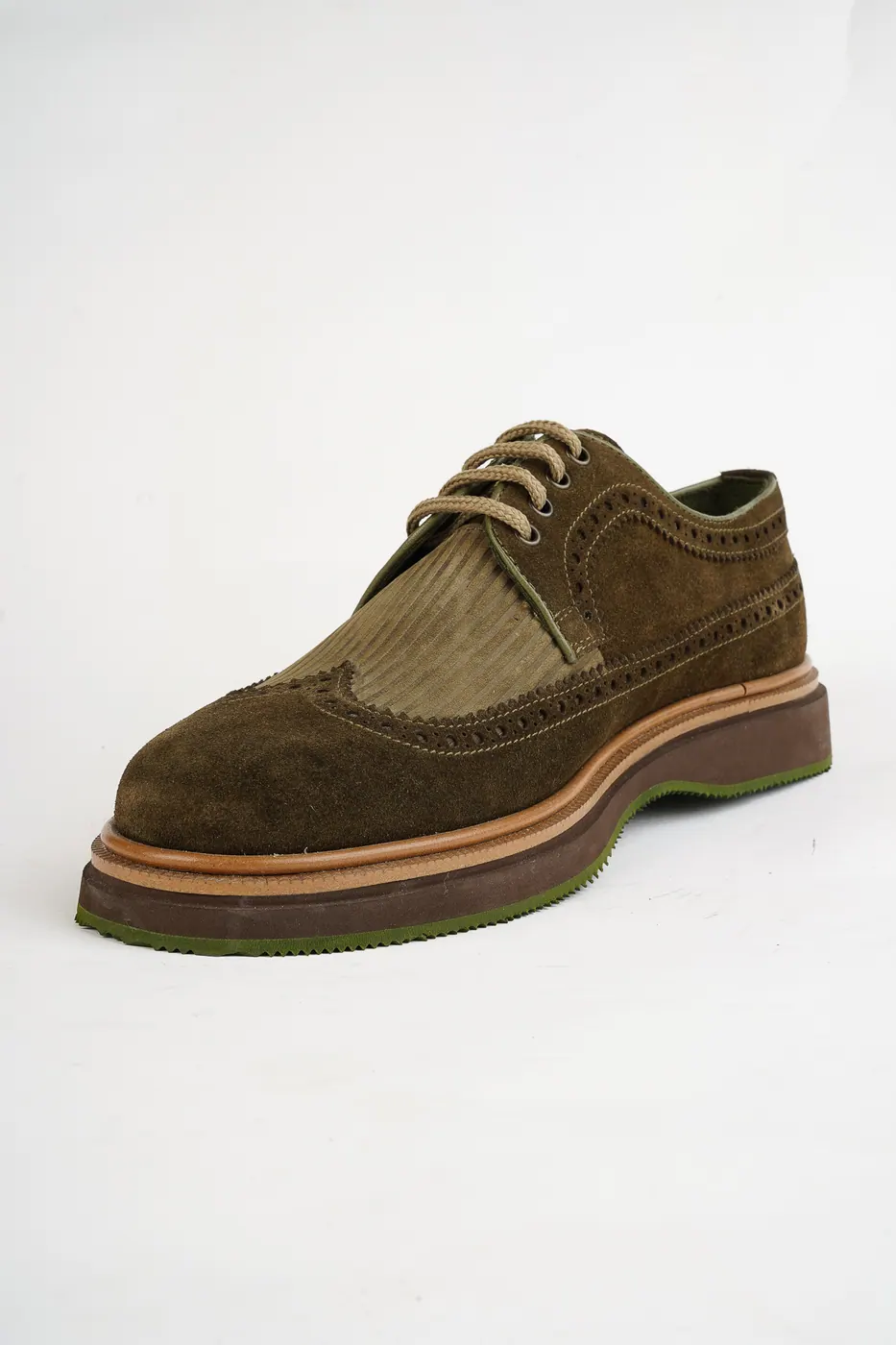 1905 Brogue Ayakkabı Haki görsel 3