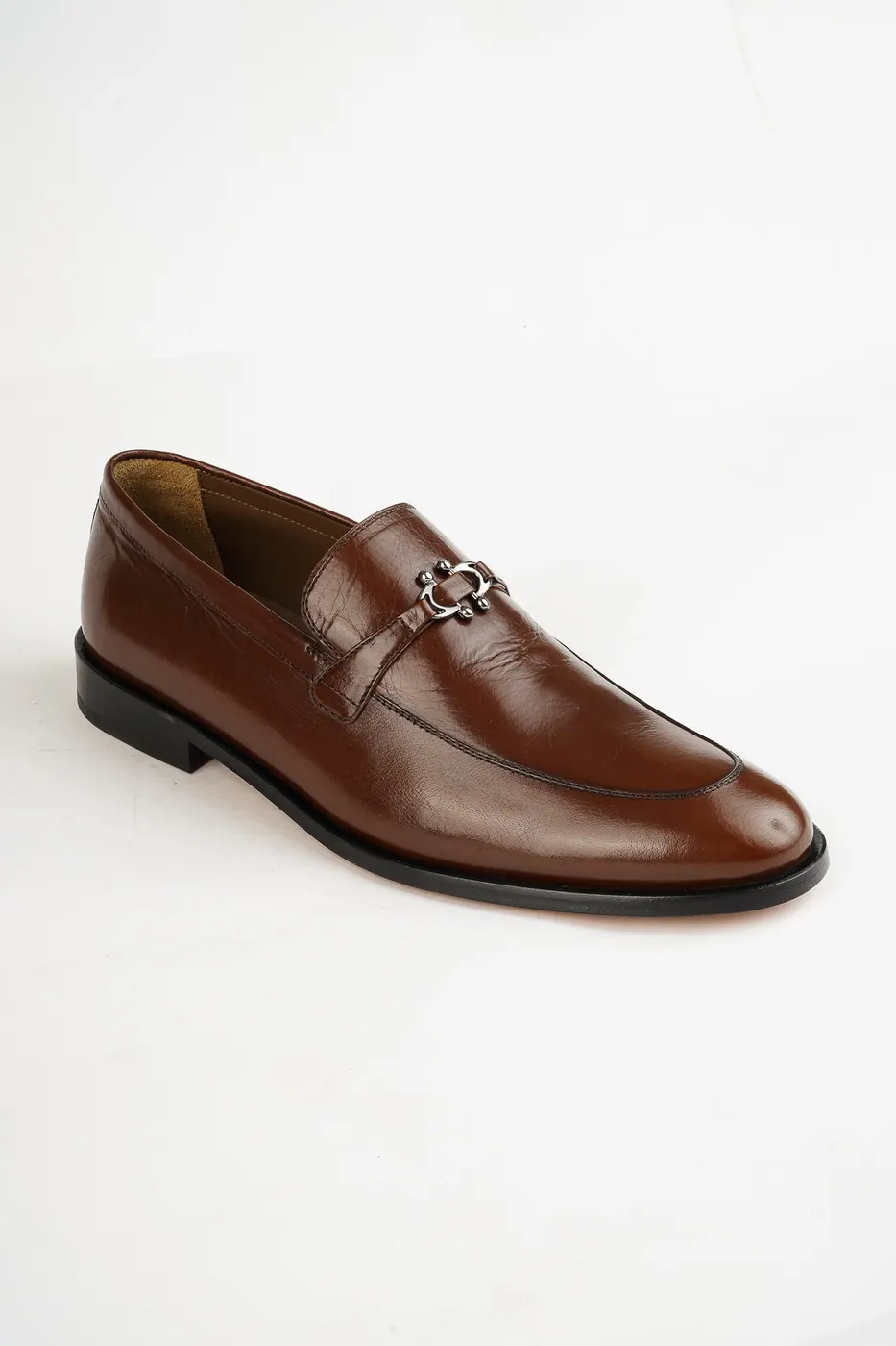1863 Metal Aksesuarlı Loafer Taba görsel 4