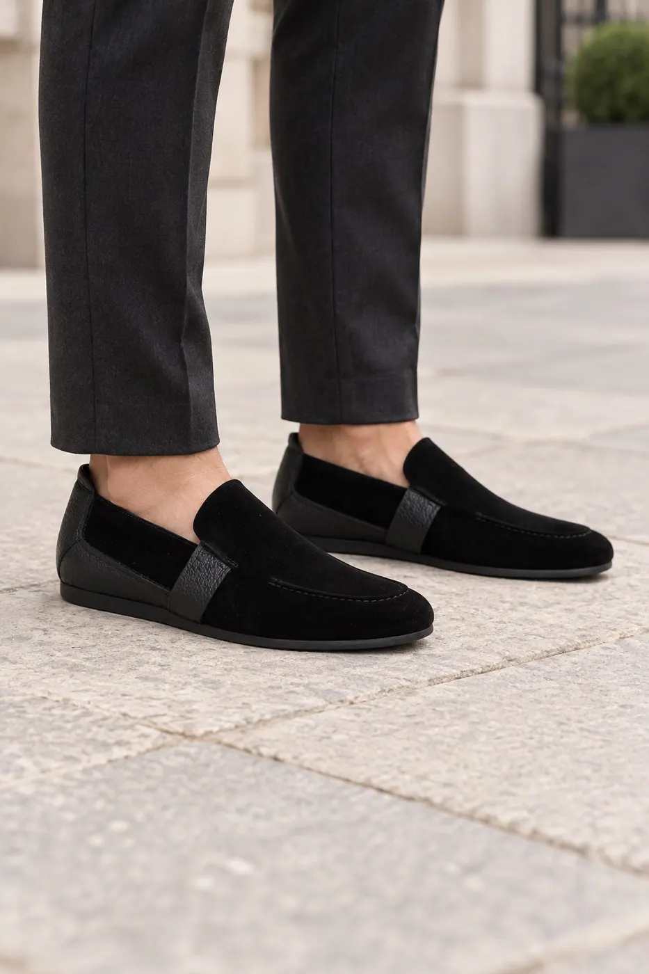 1664 Loafer Siyah Suet