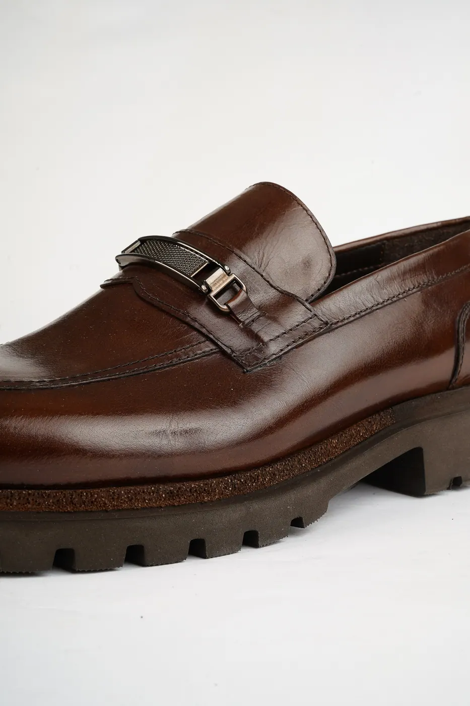 1923 Metal Aksesuarlı Loafer Kahve görsel 5