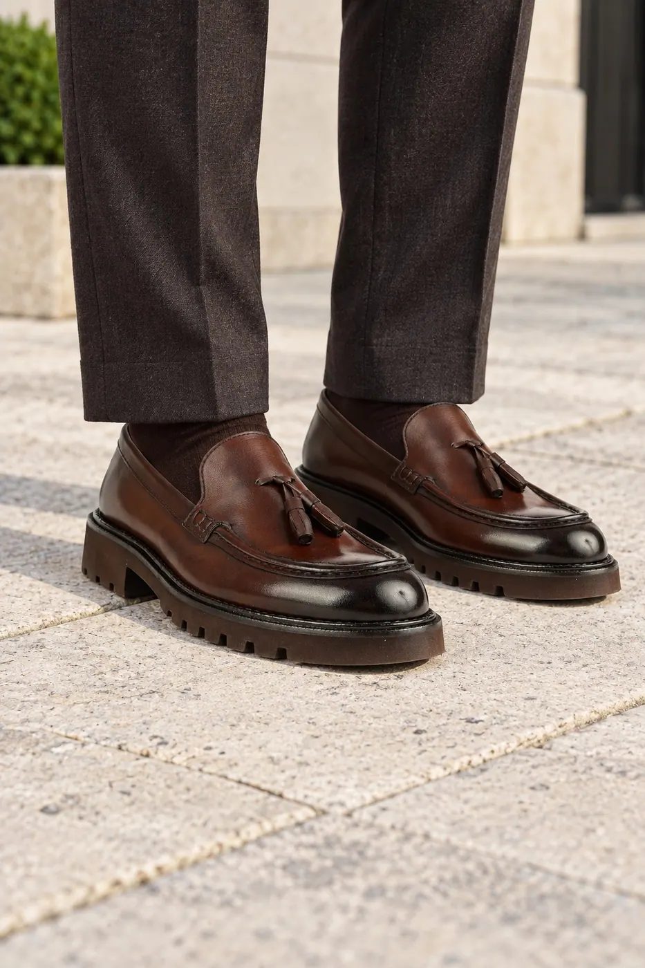 1884 Püsküllü Loafer — Kahve