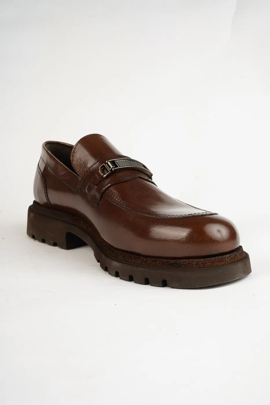 1923 Metal Aksesuarlı Loafer Kahve görsel 7