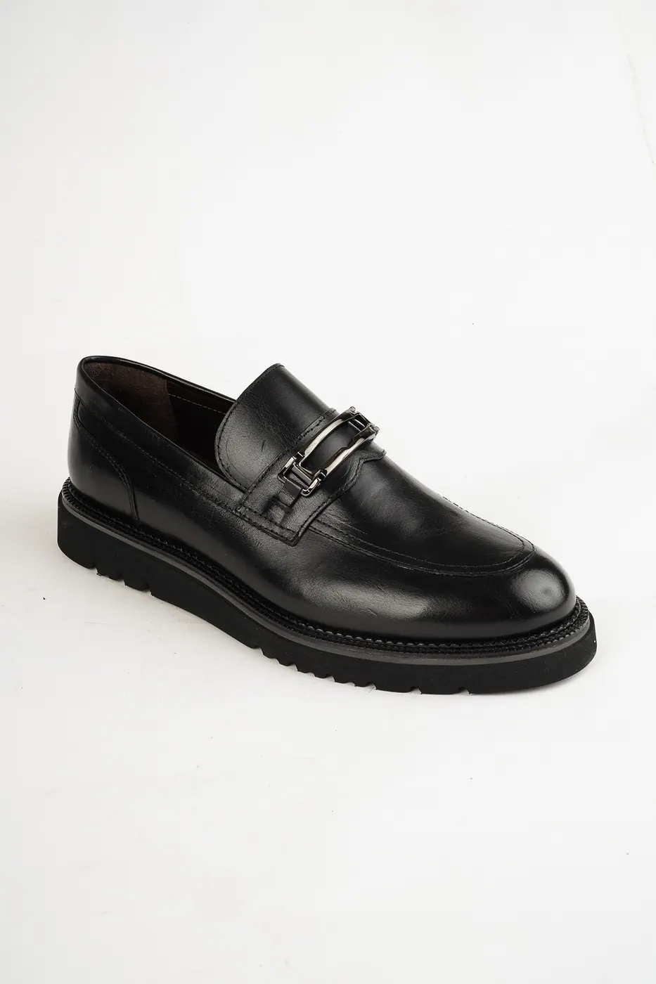1923 Metal Aksesuarlı Loafer Siyah görsel 4