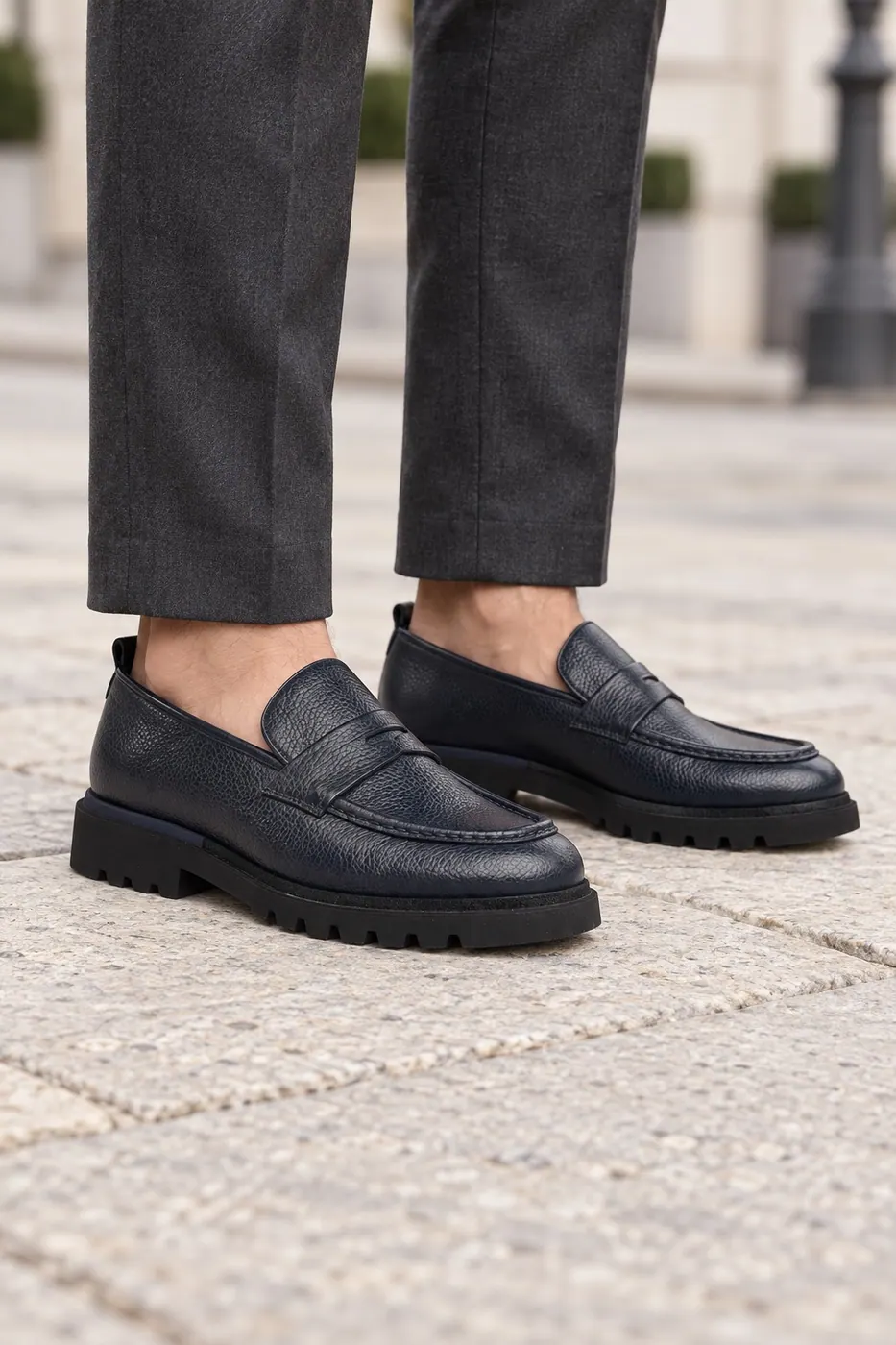 1517 Loafer Lacivert Deri